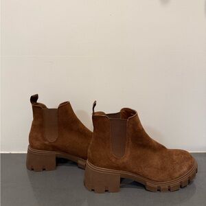 Brown Suede Ankle Boots